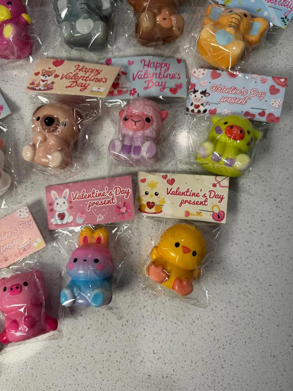 Valentine's Day Present Mini Animal Figurine Set