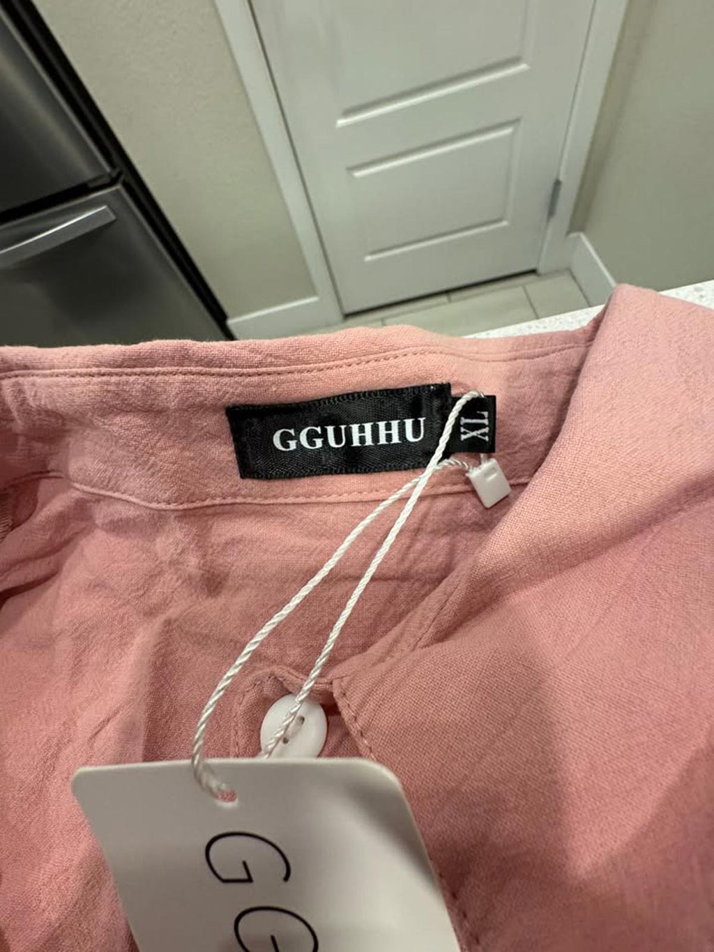 GGUHHU Pink Button-Down Maxi Dress XXL