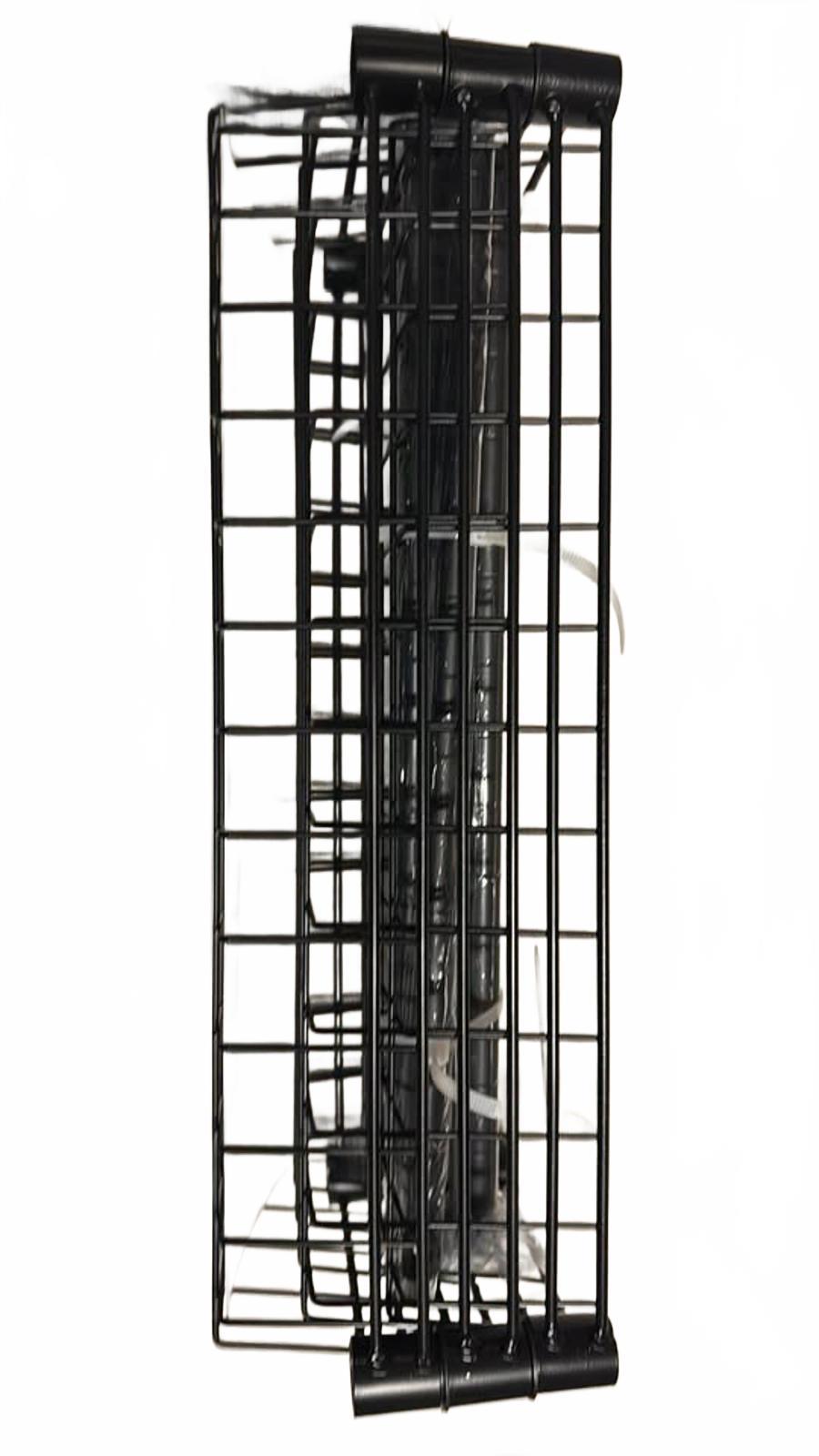 3-Tier Black Metal Wire Storage Cart with Wheels