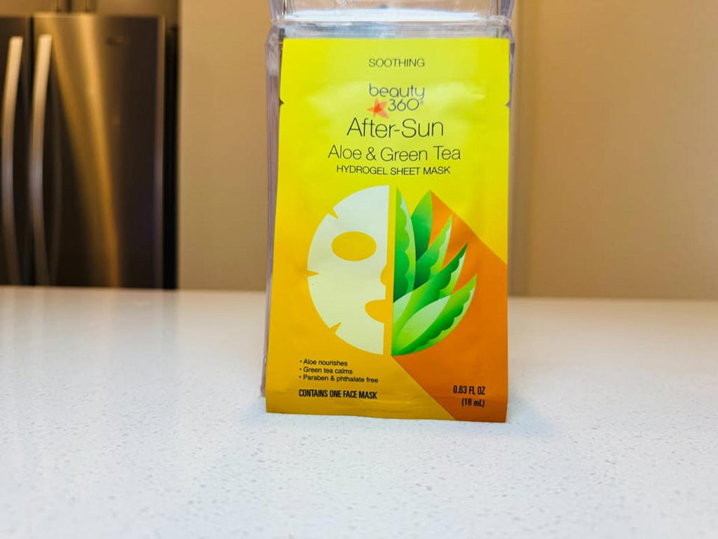 Beauty 360 After-Sun Aloe & Green Tea Hydrogel Sheet Mask Variety Pack