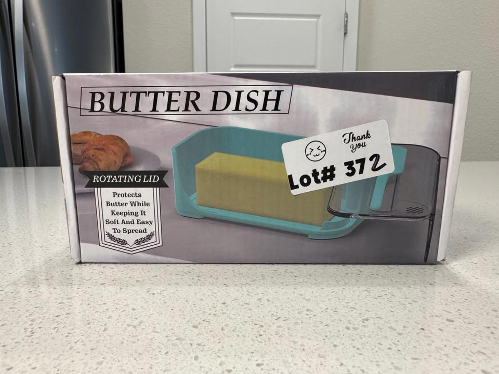 Rotating Lid Butter Dish - Keeps Butter Soft and Easy to Spread