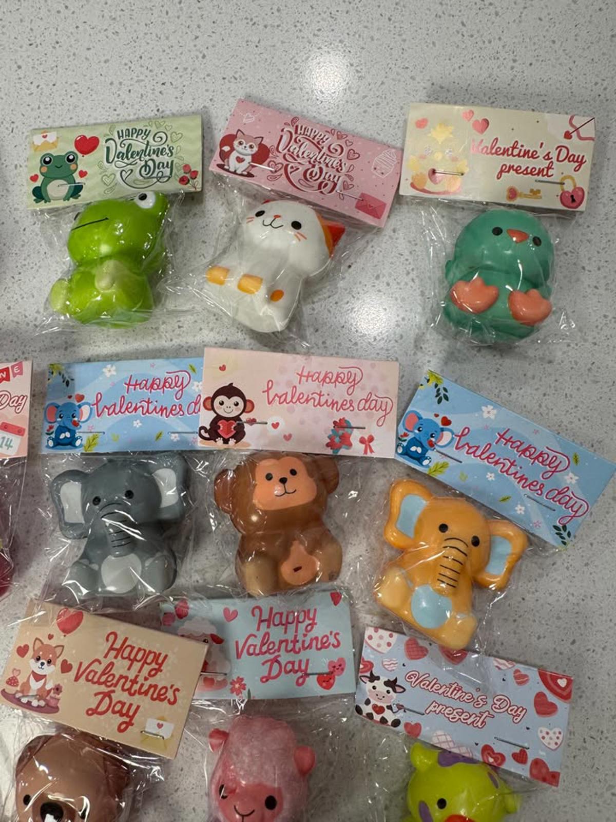 Valentine's Day Present Mini Animal Figurine Set