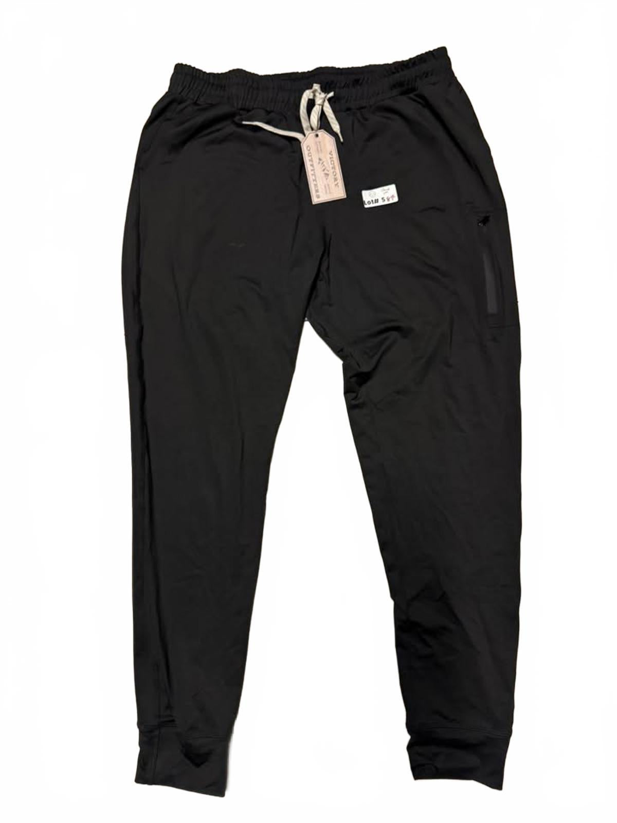 Victory Outfitters Men's Black Jogger Pants with Drawstring Waist