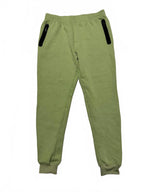 Light Green Casual Jogger Sweatpants with Zipper Pockets