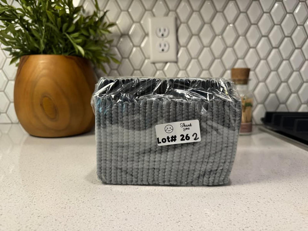 Gray Ribbed Knit Fabric Bundle Lot #26 2